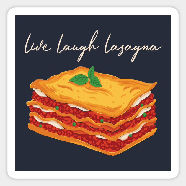 Live Laugh Lasagna Sticker by mikevotava